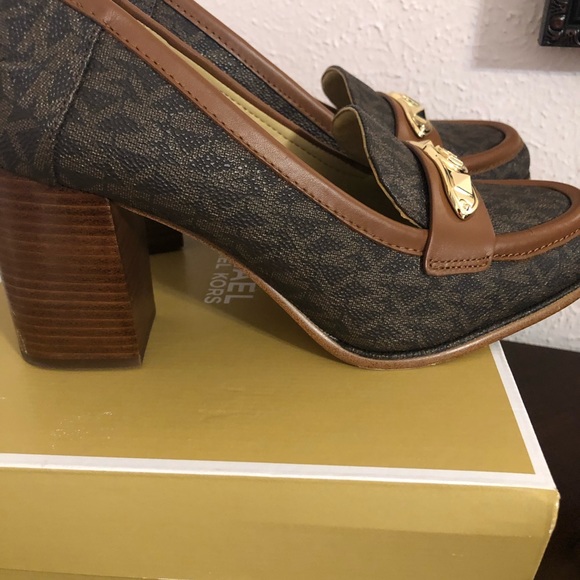 MK Jackie Mid Loafer in Brown Luggage Sz 7.5 - Picture 5 of 7